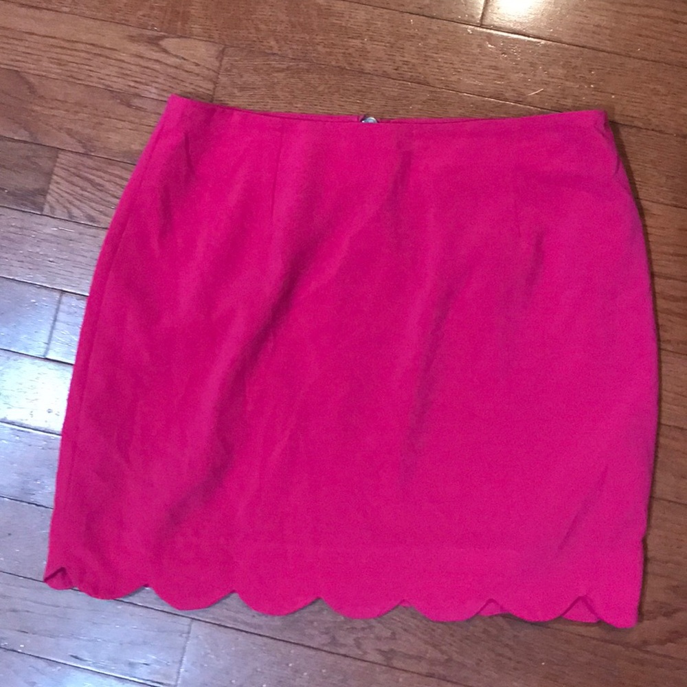 Hot Pink Will Jays Scalloped Skirt